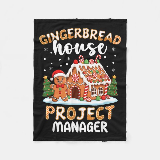 Manta Polar Gingerbread House Project Manager Christmas Cookie (Anverso)