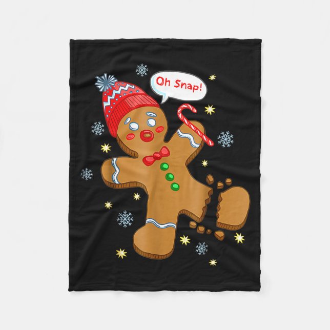 Manta Polar Gingerbread Man Cookie Ugly Sweater Oh Snap Christ (Anverso)