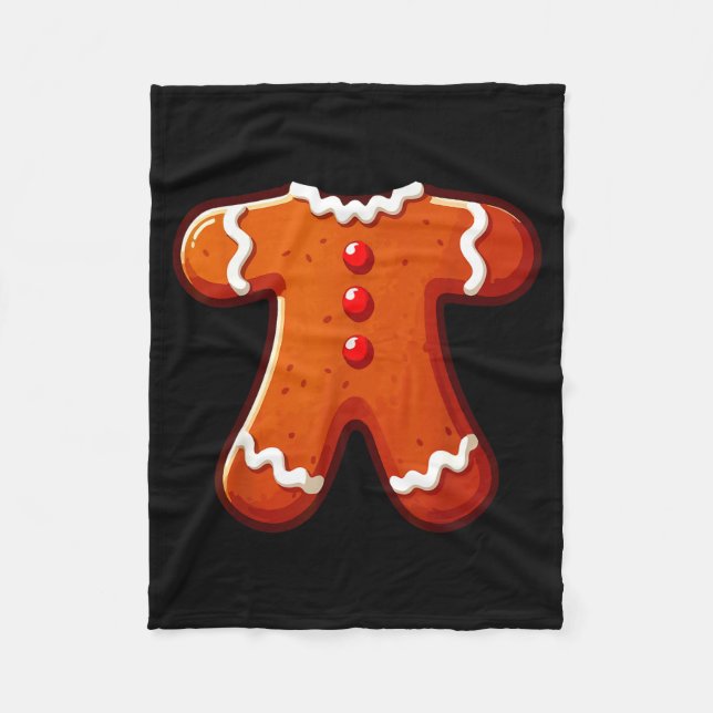 Manta Polar Gingerbread Man Costume Adult Kids Men Women Cooki (Anverso)
