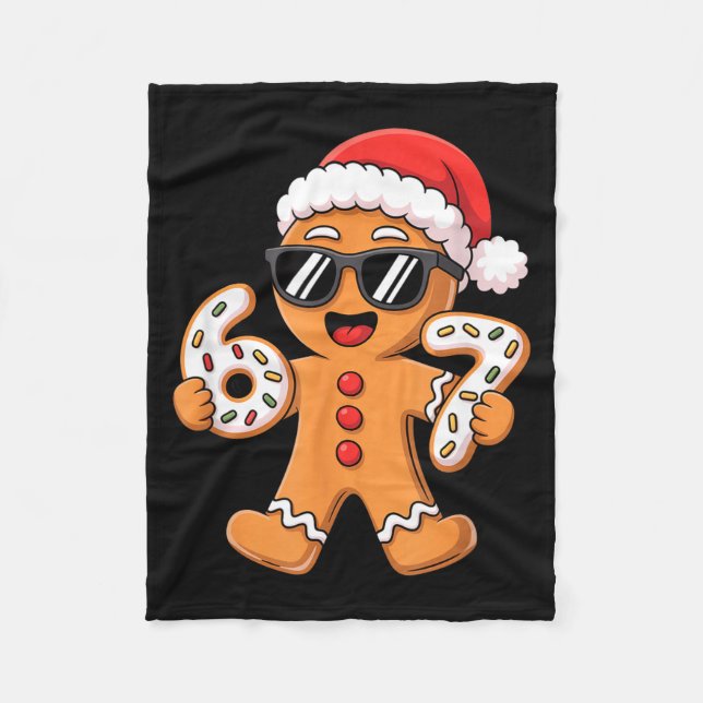 Manta Polar Gingerbread Santa With Sungles Holding 67 Cookies  (Anverso)