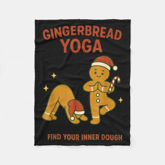 Manta Polar Gingerbread Yoga – Fun Holiday “find Your Inner Do (Anverso)