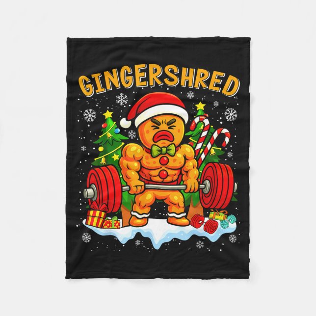 Manta Polar Gingershred Funny Gingerbread Man Gym Bodybuilding (Anverso)