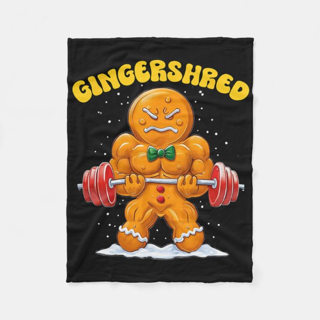 Manta Polar Gingershred Funny Gingerbread Man Gym Bodybuilding (Anverso)