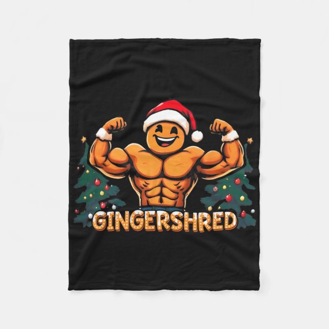 Manta Polar Gingershred Funny Gingerbread Man Gym Bodybuilding (Anverso)