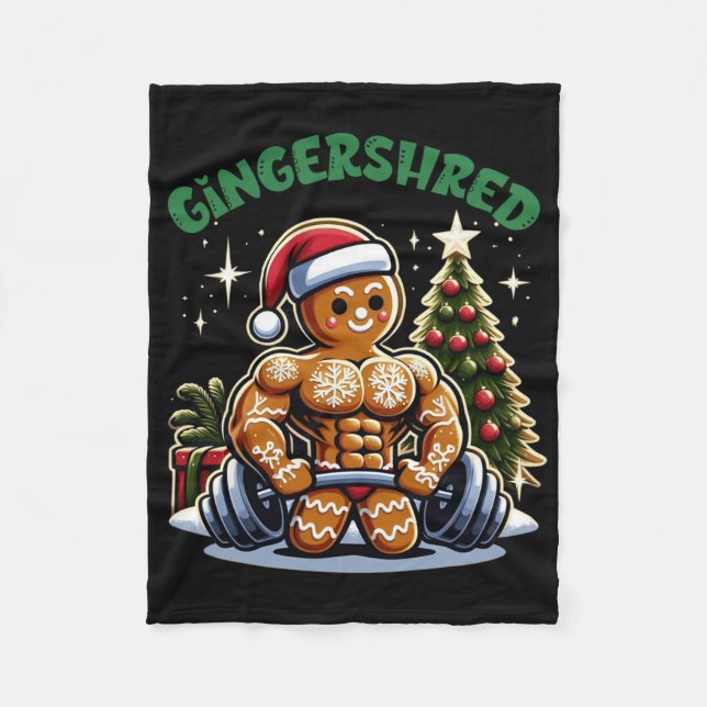 Manta Polar Gingershred Funny Gingerbread Man Gym Bodybuilding (Anverso)