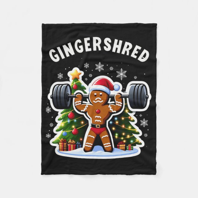 Manta Polar Gingershred Funny Gingerbread Man Gym Bodybuilding (Anverso)