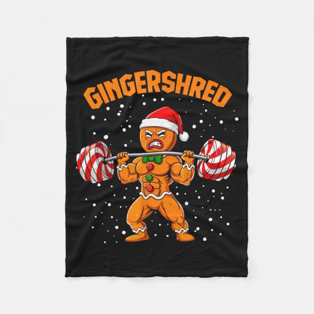 Manta Polar Gingershred Funny Gingerbread Man Gym Bodybuilding (Anverso)