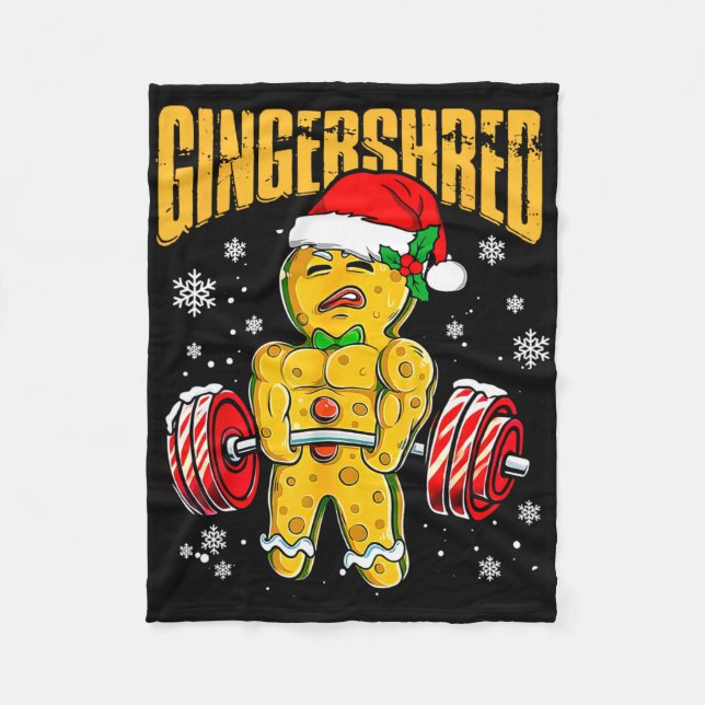 Manta Polar Gingershred Funny Gingerbread Man Gym Bodybuilding (Anverso)