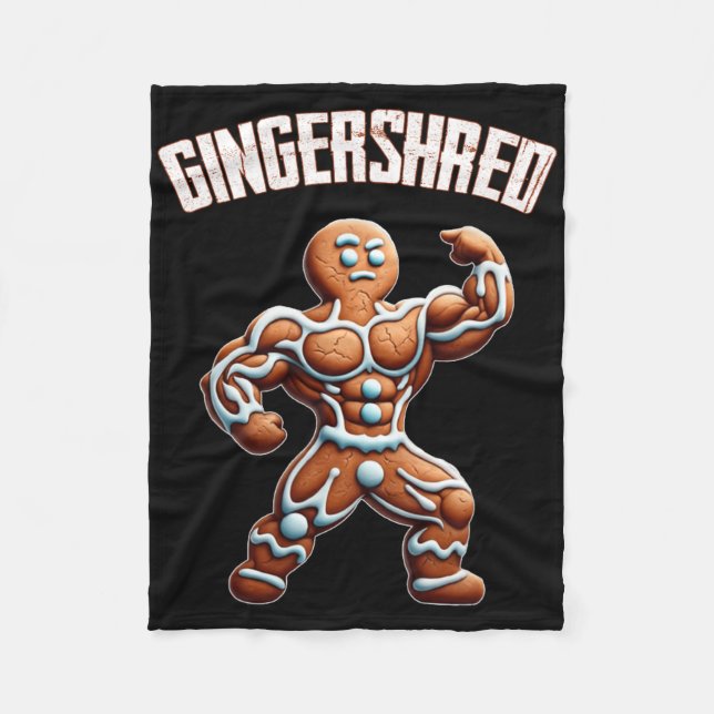 Manta Polar Gingershred Funny Gingerbread Man Gym Bodybuilding (Anverso)