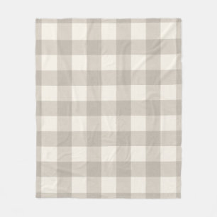 Manta Polar Gingham comprueba el beige neutro