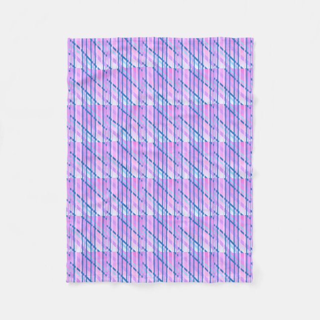 Manta Polar gingham cuadros púrpura (Anverso)