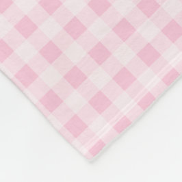 Manta Polar Gingham Rosa Pálido