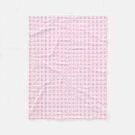 Manta Polar Gingham Rosa Pálido