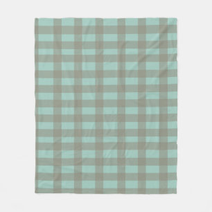 Manta Polar Gingham verde