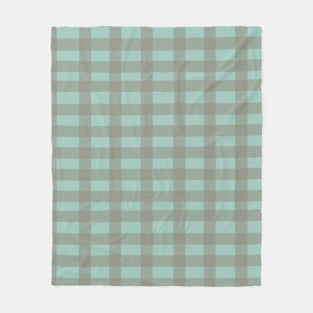 Manta Polar Gingham verde (Anverso)