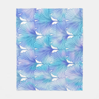 Manta Polar Ginkgo Biloba deja patrón otoño