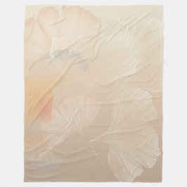 Manta Polar Ginkgo Biloba Resumen Botánico Arte Gráfico Rubor