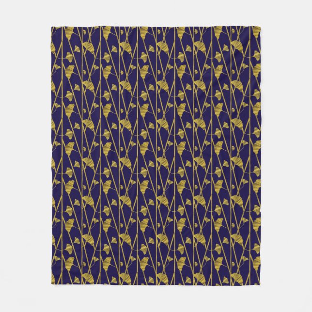 Manta Polar ginkgo dorado (Anverso)