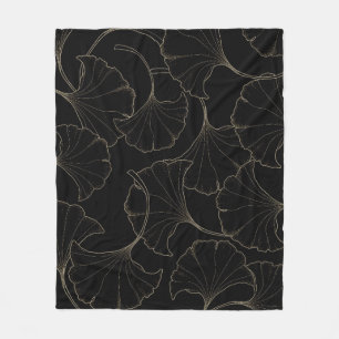 Manta Polar Ginkgo Gold: Diseño de Vintage de Lujo