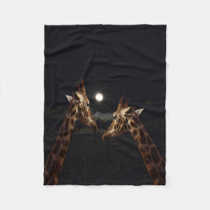 Manta Polar Giraffe Amor En La Luna, Pequeña