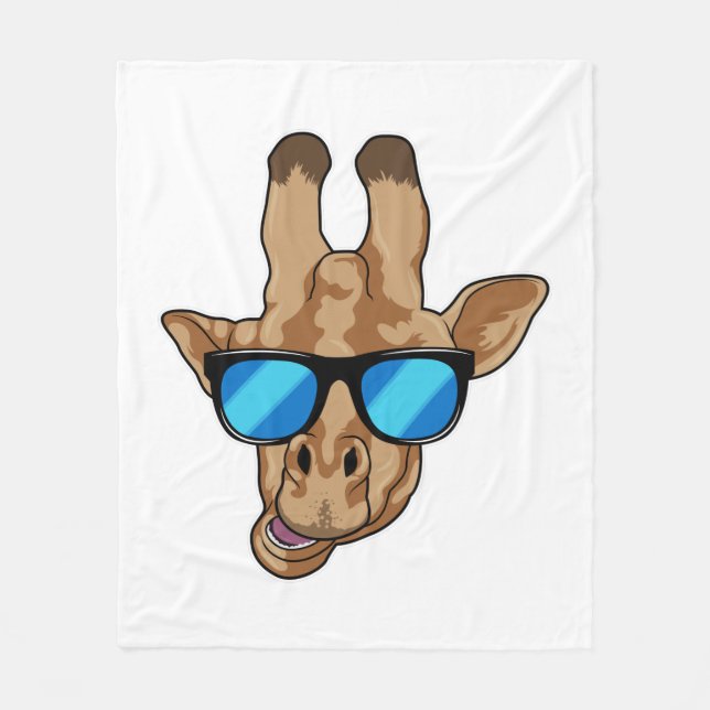 Manta Polar Giraffe con gafas de sol (Anverso)