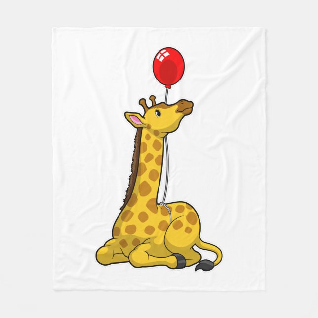 Manta Polar Giraffe con globo (Anverso)