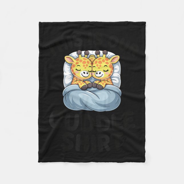 Manta Polar Giraffe Couple Cute Love This Is Our Cuddle  (Anverso)