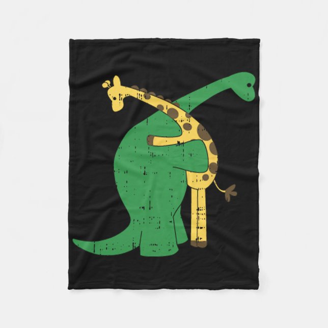 Manta Polar Giraffe Dinosaurio abrazo amor Dino Animales Safar (Anverso)