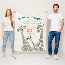 Manta Polar Giraffe Family Baby Boy anuncia registro de nacimi