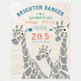 Manta Polar Giraffe Family Baby Boy anuncia registro de nacimi