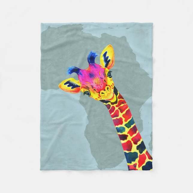 Manta Polar Giraffe Lover Baby Giraffe Peekaboo (Anverso)