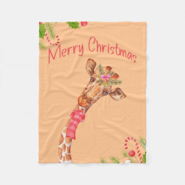 Manta Polar Giraffe Lover Giraffes Africa Merry Christmas (Anverso)