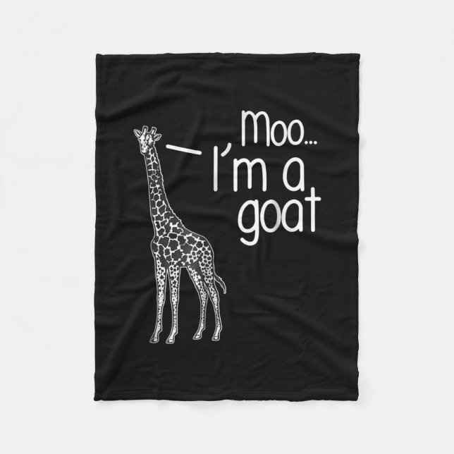 Manta Polar Giraffe Moo Soy una cabra (Anverso)