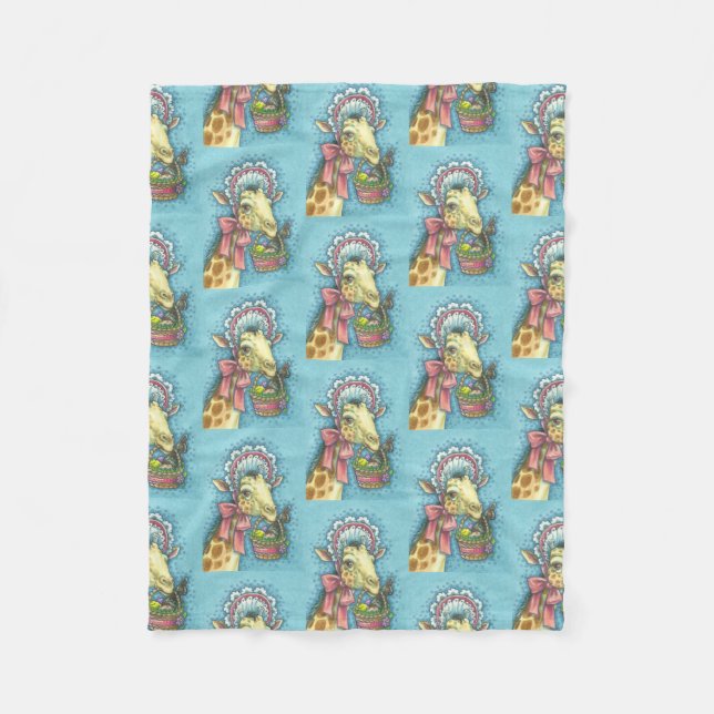 MANTA POLAR GIRAFFE, PRIMAVERA, FLEECE BLANKET SM (Anverso)