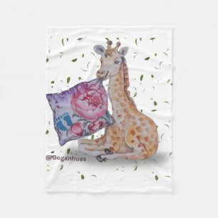 Manta Polar Giraffe Print Baby Fleece Blanket