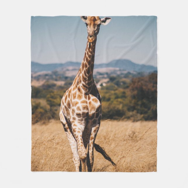 MANTA POLAR GIRAFFE RODEADO DE GRASA MARRÓN (Anverso)