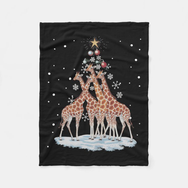 Manta Polar Giraffes Árbol de Navidad Árbol de Navidad Merry C (Anverso)