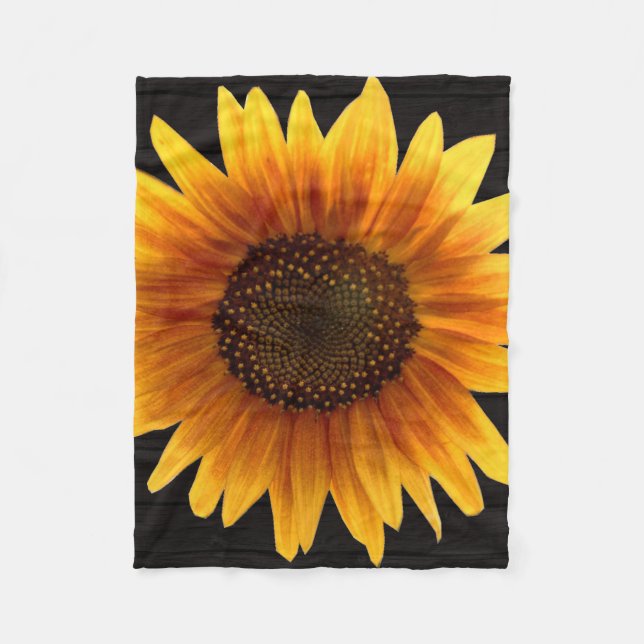 Manta Polar Girasol rústico del otoño (Anverso)