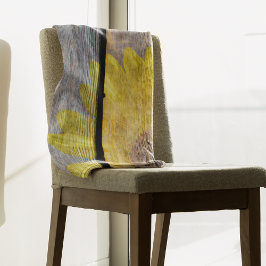 Manta Polar Girasol Rústico En Madera