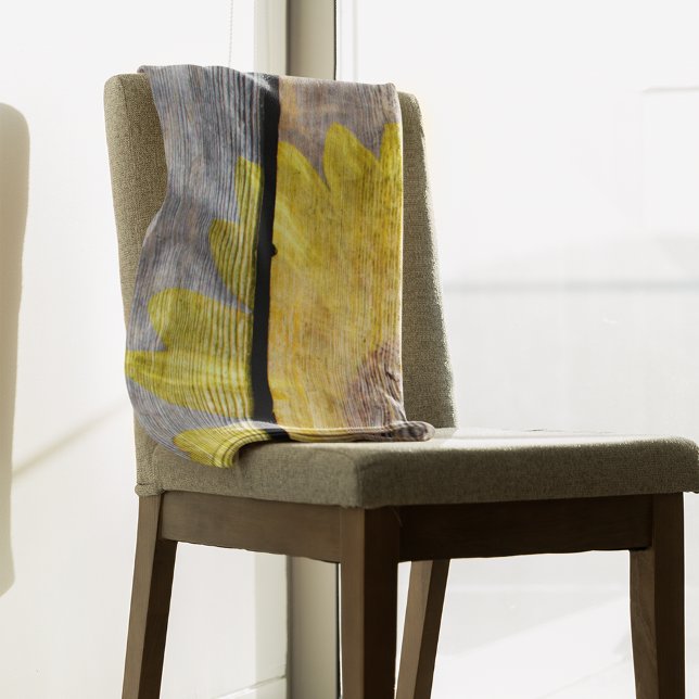 Manta Polar Girasol Rústico En Madera (Subido por el creador)