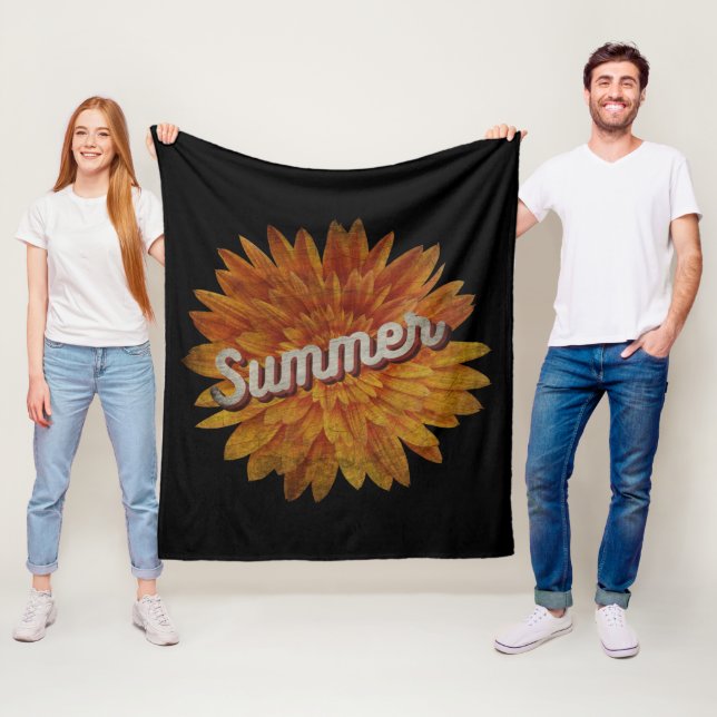 Manta Polar Girasol vintage de verano (In situ)
