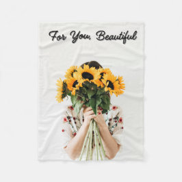 Manta polar Girasoles