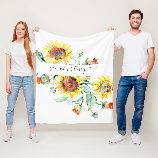 Manta Polar girasoles acuáticos personalizados (In situ)