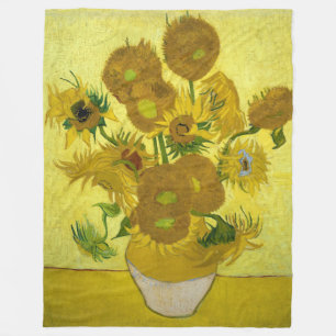 Manta Polar Girasoles de Vincent van Gogh