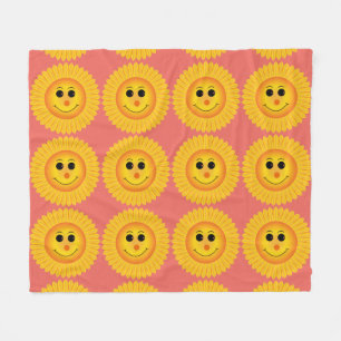 Manta Polar Girasoles sonrientes