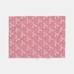 Manta Polar Girlie Pink Ribbons Tiled Pattern