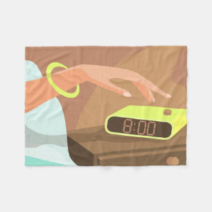 Manta Polar Girls hand pushing on alarm clock snooze button