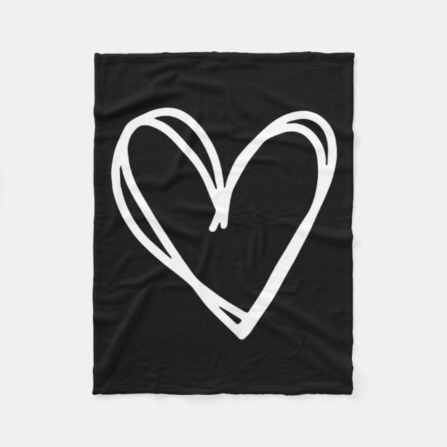 Manta Polar Girls Heart For Women Valentines Day Graphic  (Anverso)