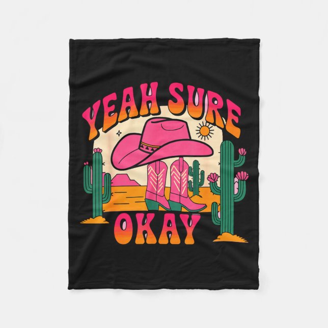 Manta Polar Girls Valentines Day Hearts Yeah Sure Okay Western (Anverso)