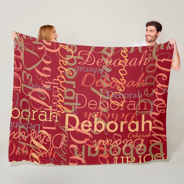 Manta Polar Girly Calligraphy Guay Typography Reddish (In situ)